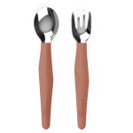 CUBIERTOS ACERO INOX BEBÉ NATURE RED